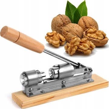 СТАЛЬНОЙ ЩЕЛКУНЧИК НА ДЕРЕВЯННОЙ ПОДСТАВКЕ ПРОЧНЫЙ, РЕГУЛИРУЕМЫЙ, ДОЛГОВЕЧНЫЙ