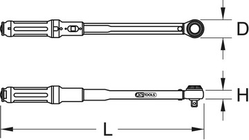 KS Tools Динамометрический ключ ERGOTORQUE 1/2 20
