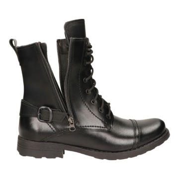 MESKIE SKÓRZANE CAŁOOCZNE SZTYBLETY MILITARNE MOTOCYKLOWE MEDARD R46