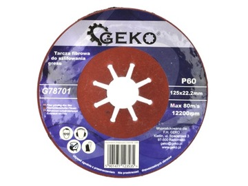 TARCZA FIBROWA DO SZLIFOWANIA GRESU PŁYTEK 125mm P60