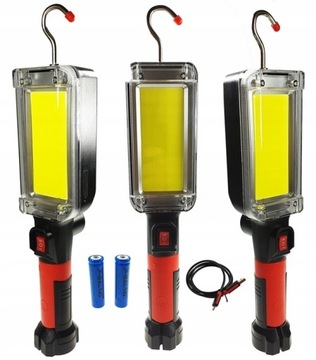 ЛАМПА ДЛЯ МАСТЕРСКОЙ COB LED РАБОЧАЯ ЛАМПА АККУМУЛЯТОРНАЯ 700 лм USB МАГНИТ + КРЮК