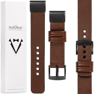 Pasek do Garmin Fenix 7X 6X 5X 3 / Epix skórzany MOVEAR