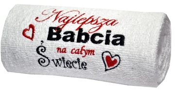Ręcznik 70x140 z HAFTEM Ślub Święta Dzień Babci Mamy Taty Walentynki Ślub