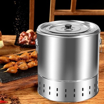 Ведро для гриля-барбекю с равномерным подогревом, домашние портативные кухонные грили, большие