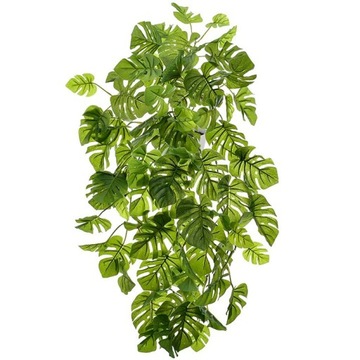 SZTUCZNA MONSTERA KWIATY ROŚLINA DONICA ZWIS GĘSTA