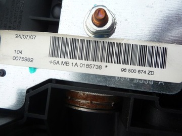 AIRBAG ULOŽENÍ ŘIDIČE PEUGEOT 207 96500674ZD