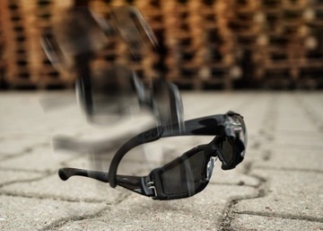 ОЧКИ ЗАЩИТНЫЕ РАБОЧИЕ С ПЕННОЙ ВСТАВКОЙ, ТОНИРОВАННЫЕ, ТЕМНЫЕ, ДЛЯ РАБОТЫ