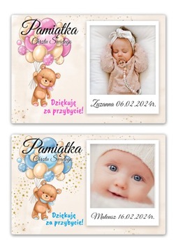 ФОТОМАГНИТ Благодарность гостям Крещение Годовалого ребенка 10х7см