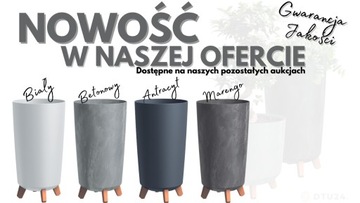 Вазон Gracia Tubus Slim на ножках - антрацит DGTL240-S433