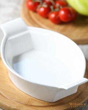 Naczynie PORCELANOWE żaroodporne Wilmax z uchwytami do pieczenia 500 ml
