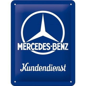 Plakat 15x20cm Mercedes-Benz Kundend Szyld Dekoracja Ozdoba Tłoczony 3D