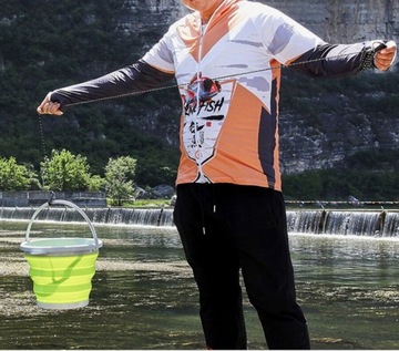 СИЛИКОНОВОЕ ВЕДРО ДЛЯ ВОДЫ, СКЛАДНОЕ, ПОРТАТИВНОЕ, С КРЫШКОЙ, УНИВЕРСАЛЬНОЕ, 5Л