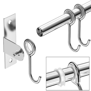 КУХОННАЯ рейка ВЕШАЛКА 50 СМ С 8 КРЮЧКАМИ