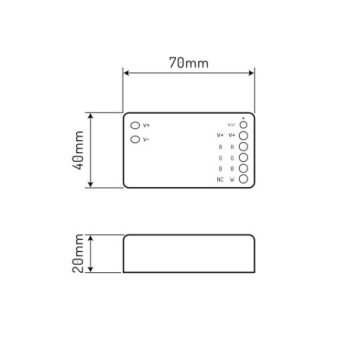 Контроллер светодиодной ленты Диммер MONO VARIANTE RF WIFI TUYA DIM 4 канала
