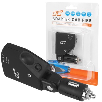 ROZDZIELACZ GNIAZDA ZAPALNICZKI SAMOCHODOWEJ 2 USB