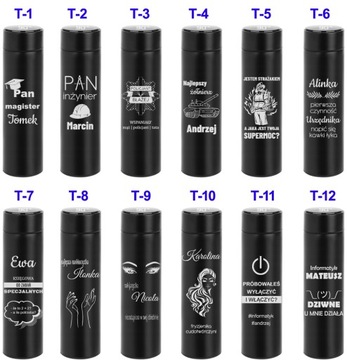 LED ТЕРМАЛЬНАЯ КРУЖКА Термос с ГРАВИРОВКОЙ Подарок на День Св. Николая, РОЖДЕСТВЕНСКИЙ ДЕНЬ РОЖДЕНИЯ