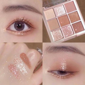 9-цветная палитра теней для век Glitter Pearly Eye