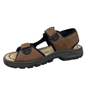 Rieker 26156-25 brąz sandały na rzepy sportowe trekking r.45