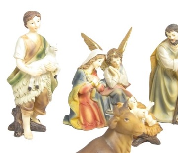 CUDOWNE Figurki do Szopki KOLOROWE, 11-części - maks. 7,0cm wysokie