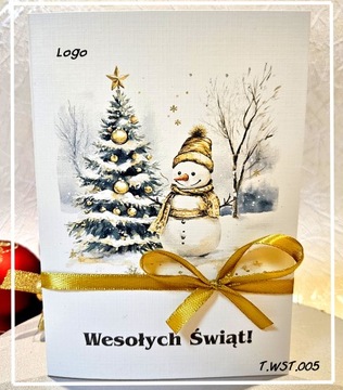 Рождественские открытки новой компании Рождество с логотипом ленты с логотипом ленты