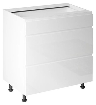 Szafka dolna 80 z szufladami ASPEN D80S3 Gała PROWADNICE z metalbox