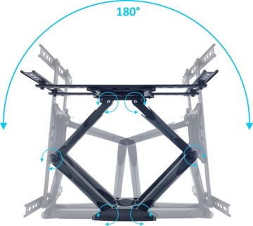 ПРОЧНОЕ ВРАЩАЮЩЕЕСЯ НАКЛОННОЕ КРЕПЛЕНИЕ ДЛЯ ТЕЛЕВИЗОРА VESA 32-70 ДЮЙМОВ