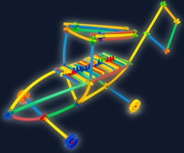 КРЕАТИВНЫЙ НАБОР СОЛОМОК Строительные светящиеся блоки 3D Палочки 1000 шт.