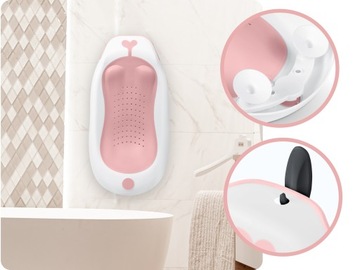 СКЛАДНАЯ ДЕТСКАЯ ВАННОЧКА С ЖК-ТЕРМОМЕТРОМ ДЛЯ НОВОРОЖДЕННЫХ ВСТАВОК