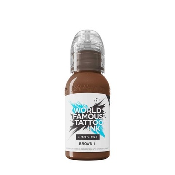 WORLD FAMOUS INK | BROWN 1 | 30 ml | Limitless | Farba do tatuowania | Tusz