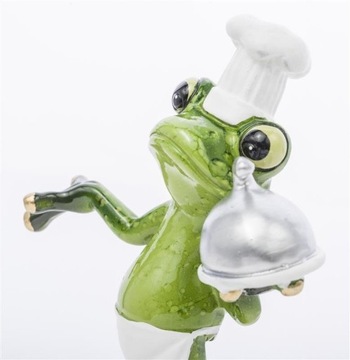 Декоративная фигурка лягушка-повар в шляпе 15х11х6 127608
