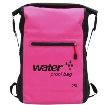 СУМКА-РЮКЗАК ВОДОНЕПРОНИЦАЕМАЯ СУМКА ВОДОНЕПРОНИЦАЕМАЯ 25 Л ПУТЕШЕСТВЕННАЯ ТУРИСТИЧЕСКАЯ РОЗОВАЯ