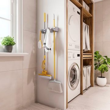 Вешалка-держатель для щеток, швабр, тряпок, EMUCA