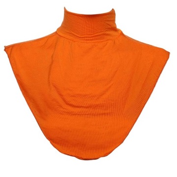Womens Fake Collar Mock Turtleneck Top Half Orange