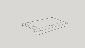 Большая деревянная разделочная доска 40x30x5