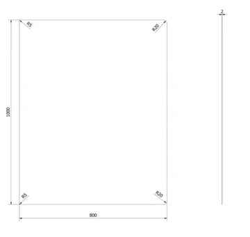 Стальная основа для печи, Узор 6, 80х100 см, черная