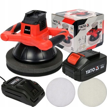 АВТОМОБИЛЬНАЯ ПОЛИРОВАЛЬНАЯ МАШИНА YATO. 18В +2 колодки +4Ач