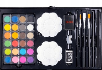 Художественный набор для рисования, мелки, чемодан, 144 шт.