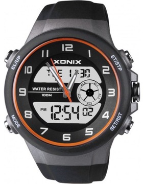 Zegarek XONIX DualTime Duży Wodoszczelny Funkcje