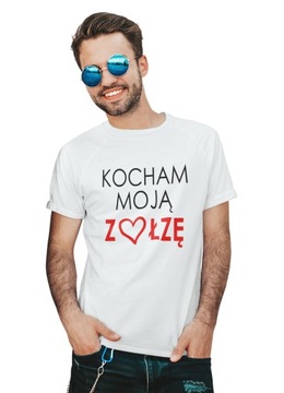 PREZENT NA WALENTYNKI KOMPLET KOSZULKI DLA PAR NIEJ I NIEGO ZOŁZA