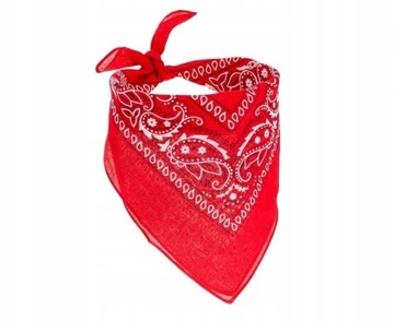 CHUSTA KOWBOJA BANDAMA CZERWONA BAWEŁNA STRÓJ WESTERN