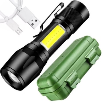 MOCNA LATARKA TAKTYCZNA LED XML-T6 CREE ZOOM COB