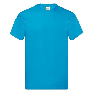 T-shirt męski okrągły dekolt Fruit of the Loom ORIGINAL rozmiar L azurowy