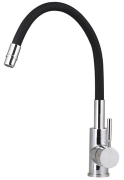 MODERNO BATERIA KUCHENNA ELASTYCZNA CZARNA + CHROM