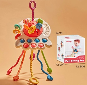 Сенсорная образовательная антистрессовая игрушка-прорезыватель Монтессори для малышей