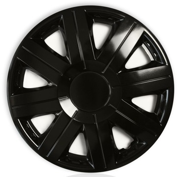 4x Kołpaki uniwersalne Cosmos Black czarne 15 cali na koła samochodowe