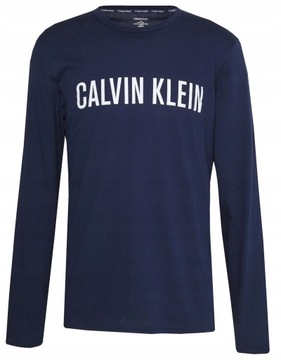 Calvin Klein _ Męski Granatowy Longsleeve Logo CK NAVY _ M