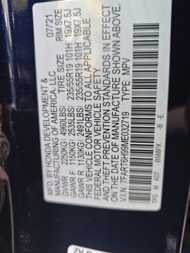 Honda CR-V V SUV 2.0 i-MMD 184KM 2021 honda cr-v 2.0 i-MMD 184KM Hybryda, 4x4, Pełna opcja, przebieg- 22188, zdjęcie 37