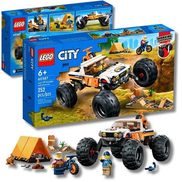 LEGO CITY PRZYGODY SAMOCHODEM TERENOWYM Z NAPĘDEM 4x4 60387 KLOCKI ZESTAW