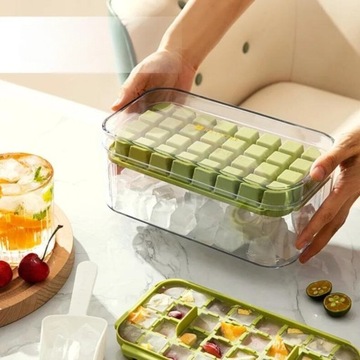 БОЛЬШОЙ КОНТЕЙНЕР ДЛЯ ИЗГОТОВЛЕНИЯ КУБИКОВ ЛЬДА ФОРМОВКА ДЛЯ ЛЬДА CUBE MAKER 64 ШТ. XXL