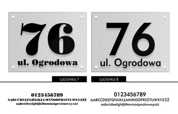 Адресная доска 3D адрес номер дома 33х25 матовый алюминий